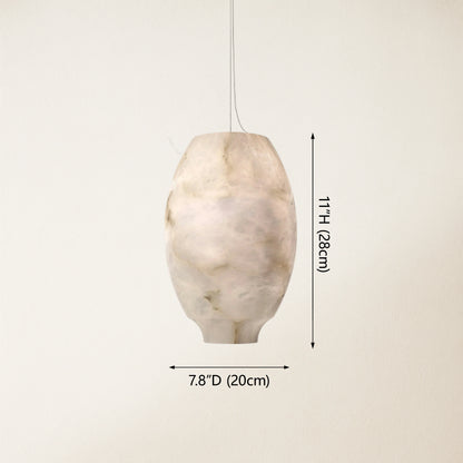 Dadaly Alabaster Lantern Small Art Round Pendant 20cm W