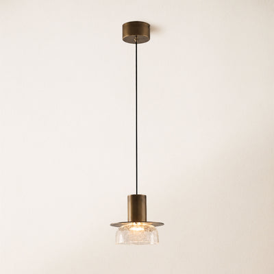 Zendria Crackle Glass Pendant Light