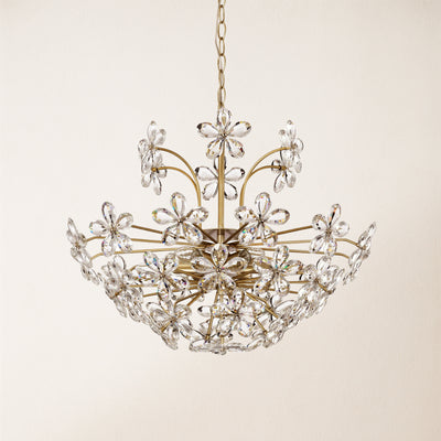 Liora Crystal Bloom Round Chandelier