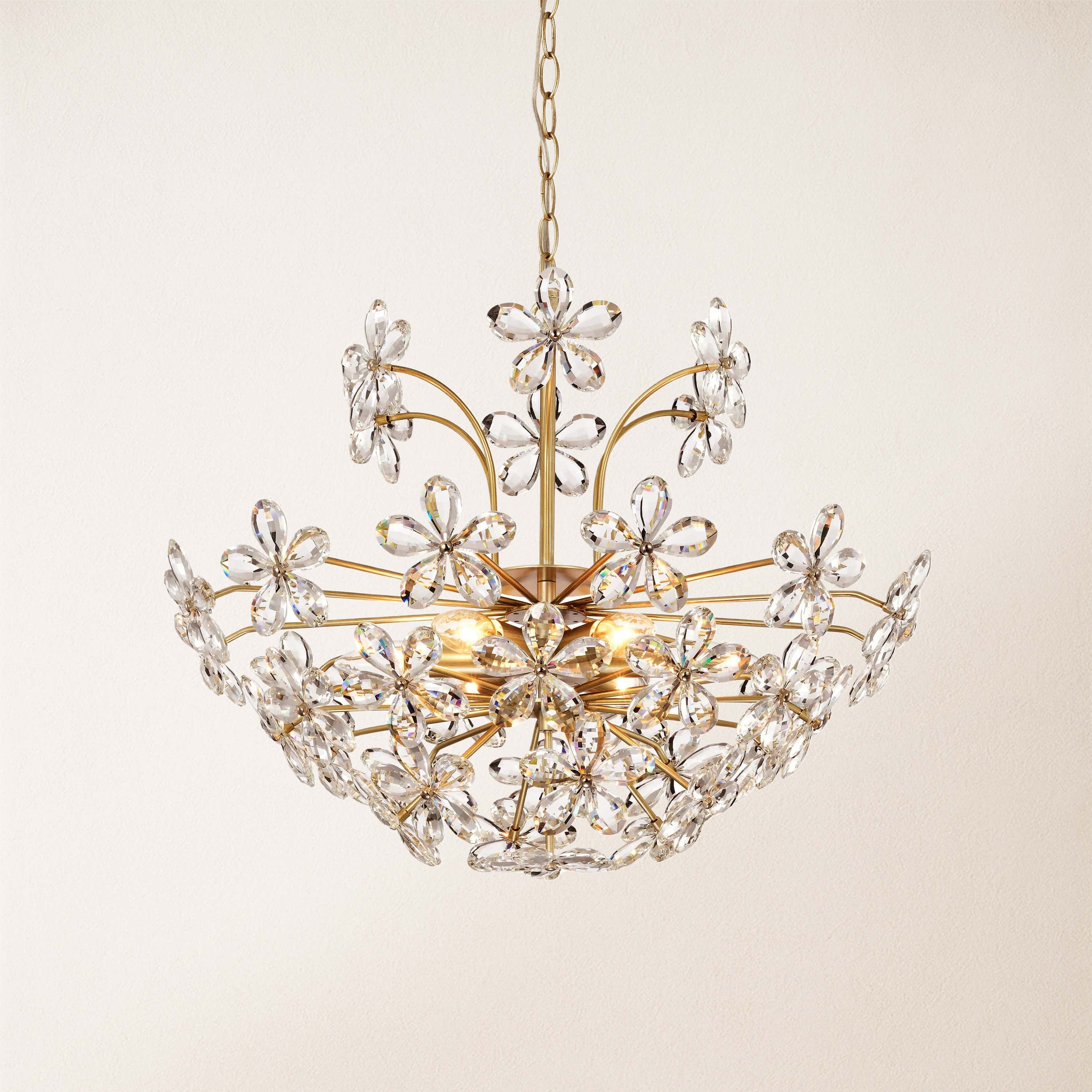 Liora Crystal Bloom Round Chandelier