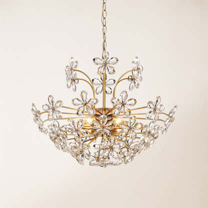Liora Crystal Bloom Round Chandelier