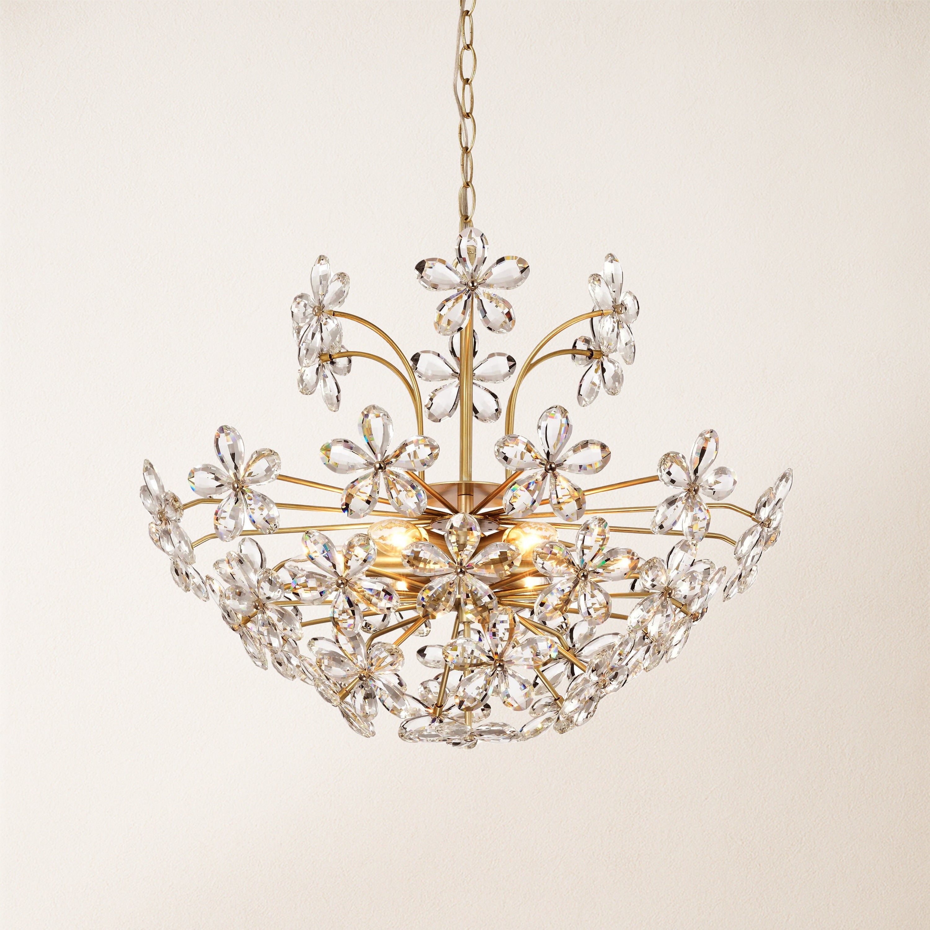 Liora Crystal Bloom Round Chandelier