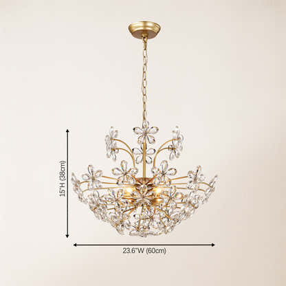 Liora Crystal Bloom Round Chandelier