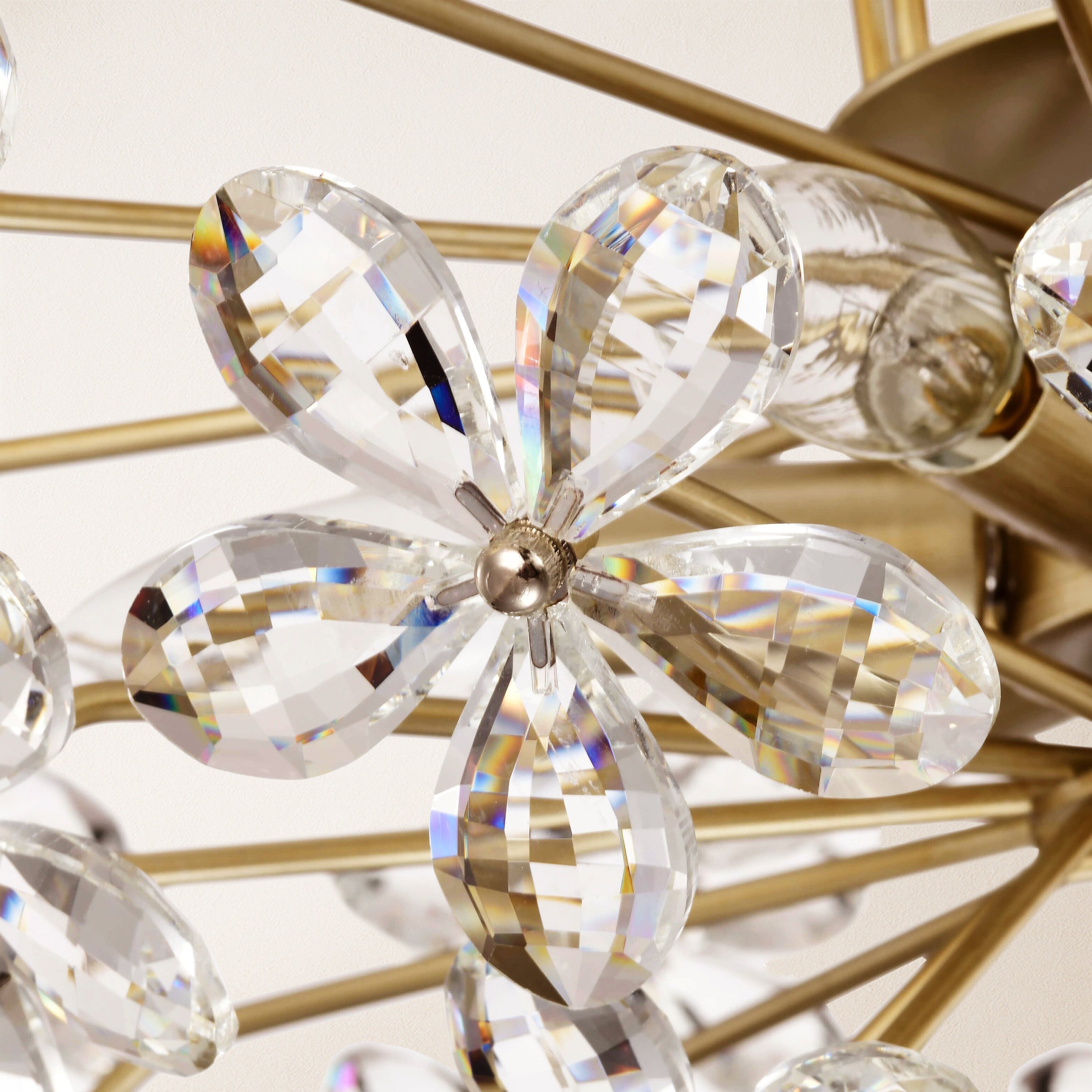 Liora Crystal Bloom Round Chandelier