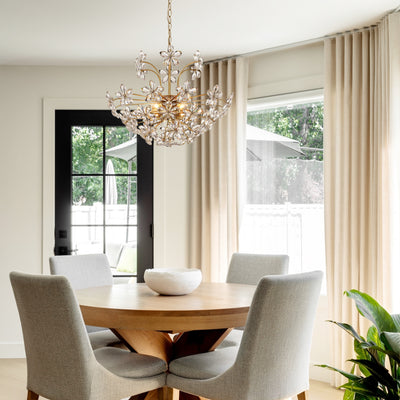 Liora Crystal Bloom Round Chandelier