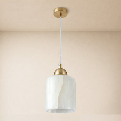 Pietra Ivory Stone Mini Pendant 3.5"D
