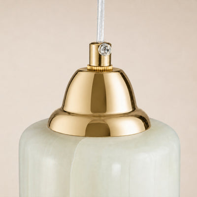 Pietra Ivory Stone Mini Pendant 3.5"D