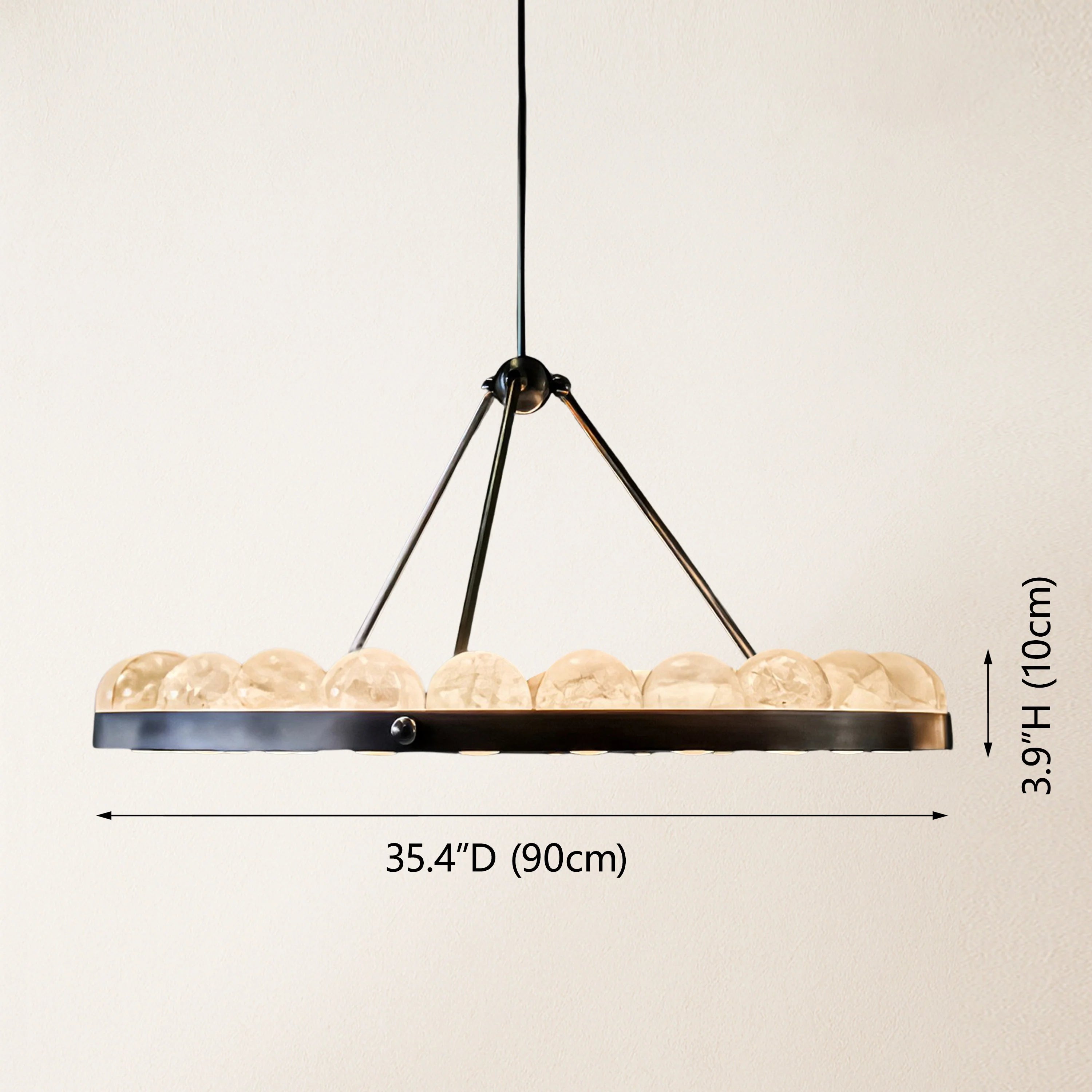 Nami Alabaster Global Suter Chandelier 89cm D