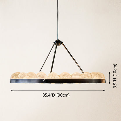 Nami Alabaster Global Suter Chandelier 89cm D