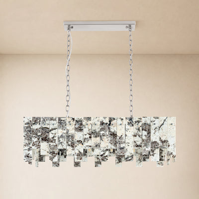 Pietra Quartzite Rectangular Linear Chandelier 36" 40"W