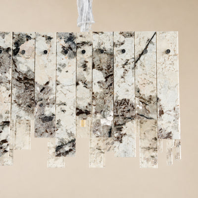 Pietra Quartzite Rectangular Linear Chandelier 36" 40"W