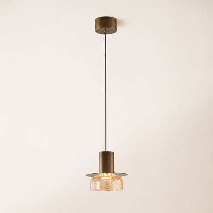 Zendria Crackle Glass Pendant Light