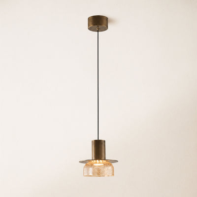 Zendria Crackle Glass Pendant Light