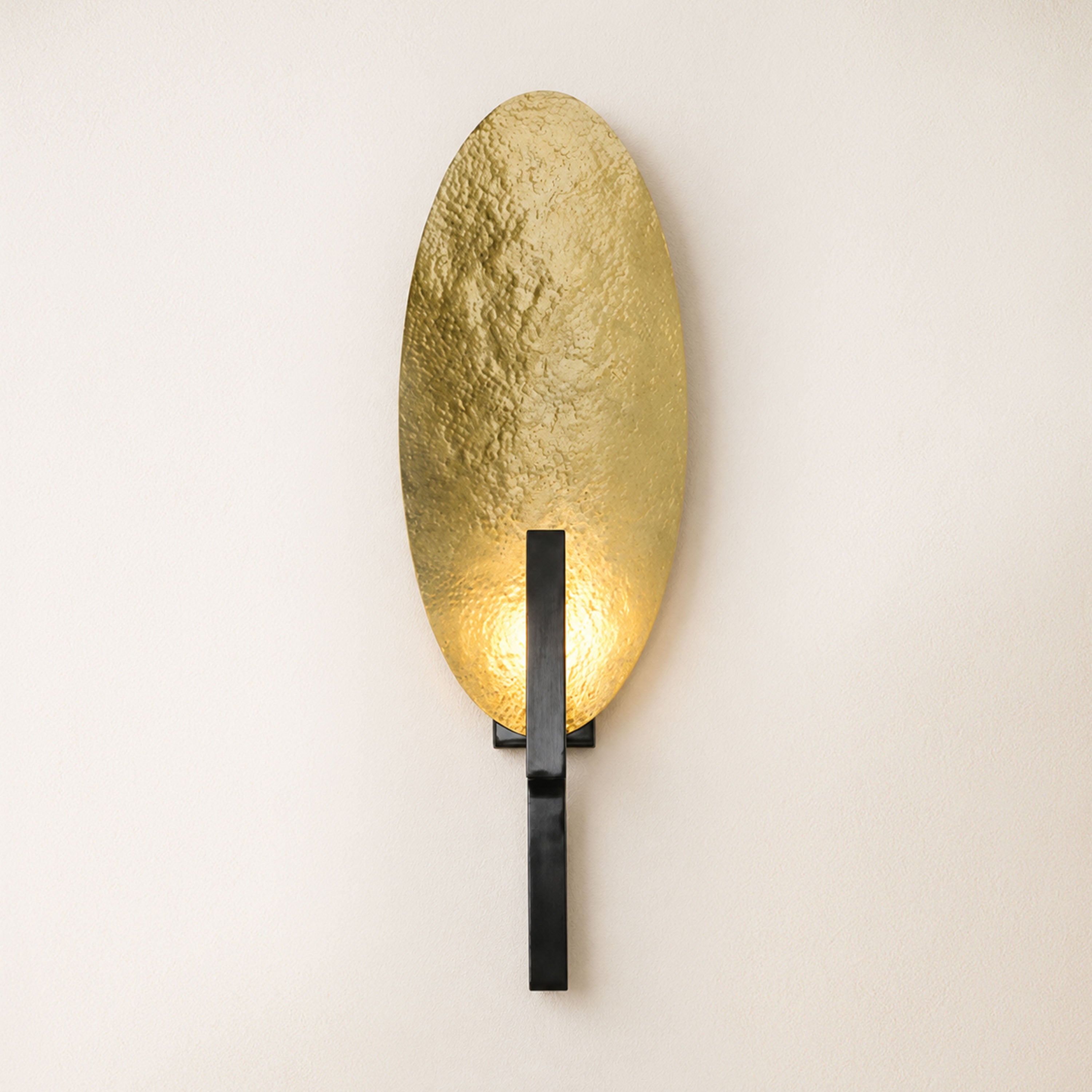 Solveta Metal Hammered Oval Wall Sconce