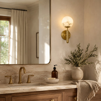 Vellura Alabaster Wall Sconce