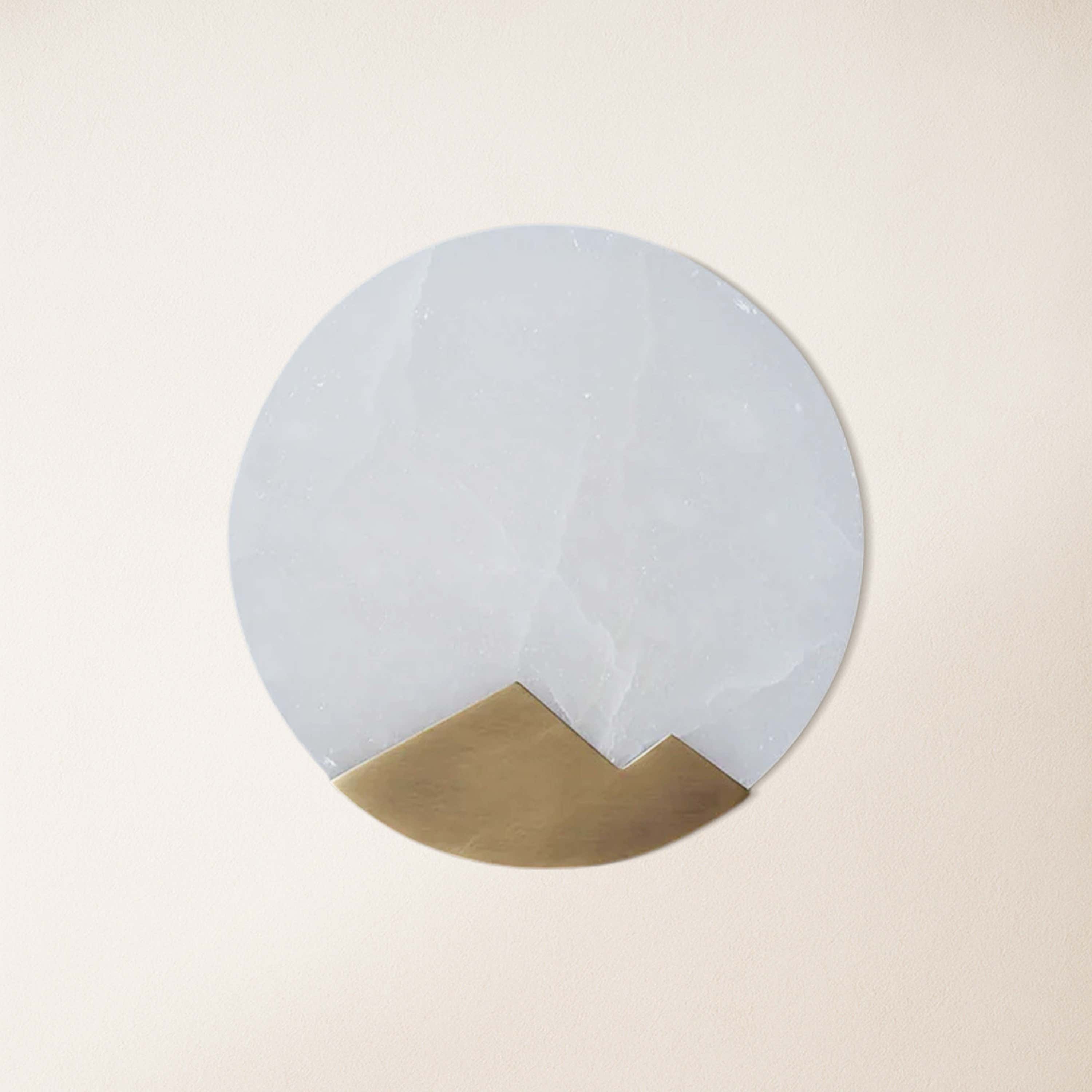 Egwent Alabaster Brass Sconce 20cm