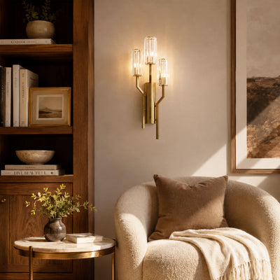 Zylia Crystal Cascading Wall Sconce