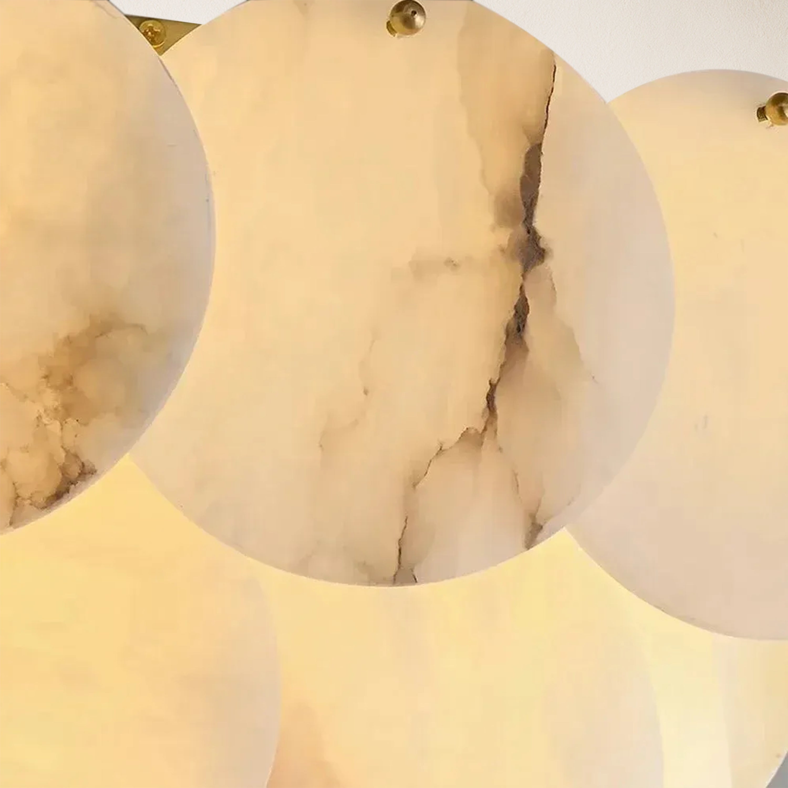 Egwent Alabaster Dish Magnolia Multi-Tiered Round Chandelier 55cm H