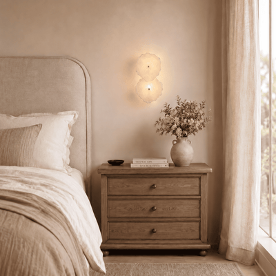 Moira Alabaster 2 Lights Wall Sconce