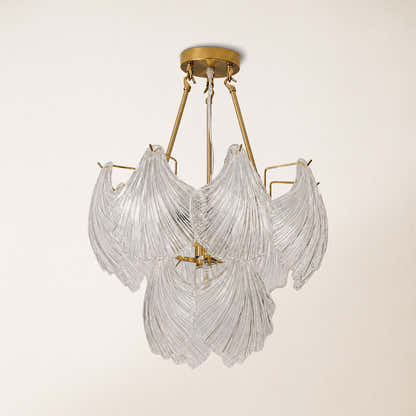 Marivelle Shell Glass Round Chandelier