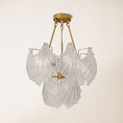 Marivelle Shell Glass Round Chandelier