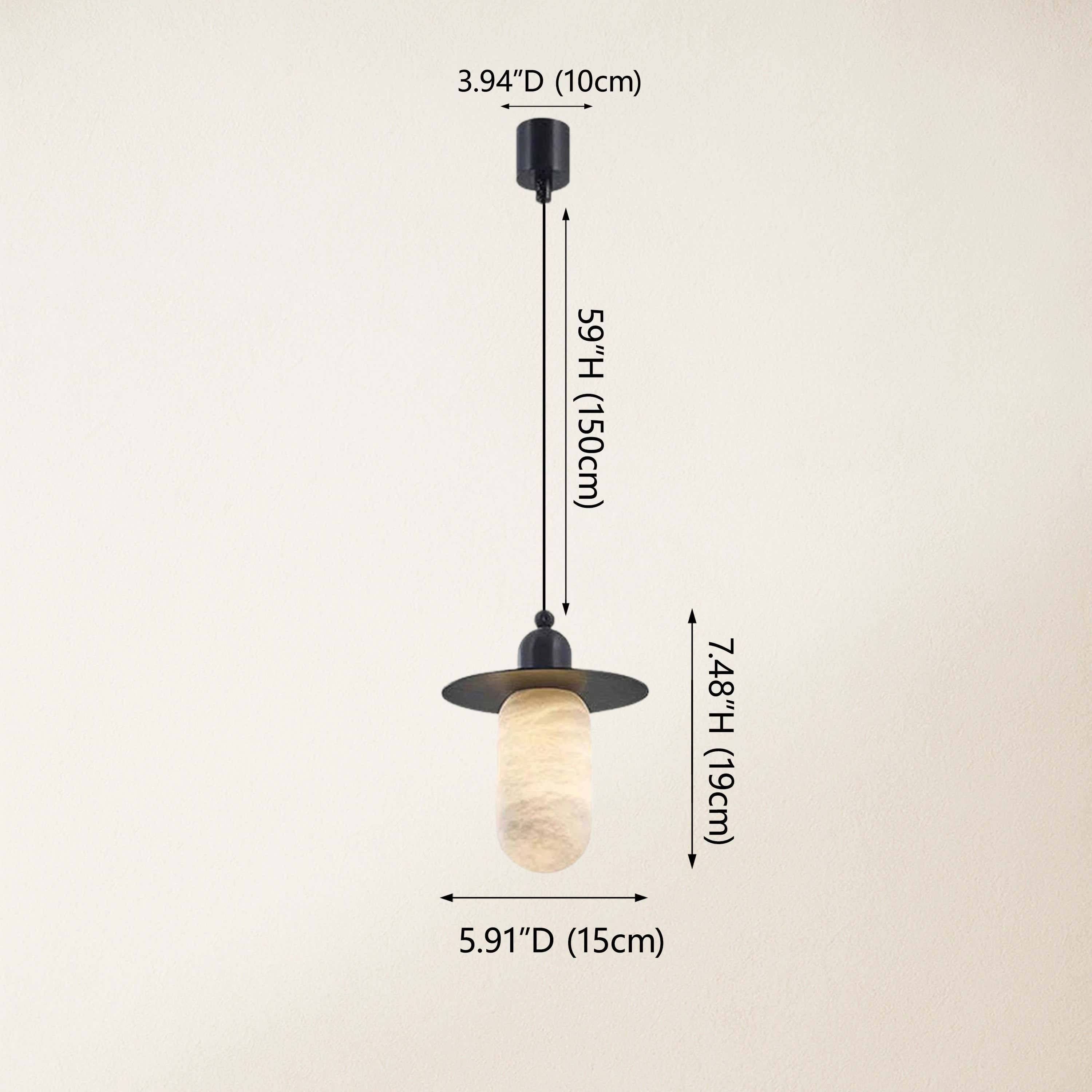 Bloom Alabaster Grace Pendant 19cm H