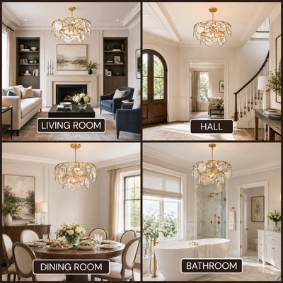 Lucentia Crystal Disc Round Chandelier 40"D