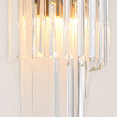 Oryana Crystal Icicle 2-Tier Wall Sconce 7.9"