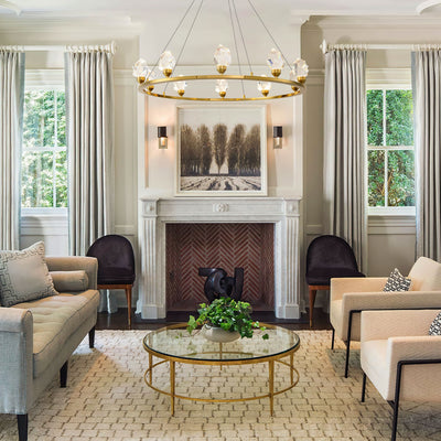 Aurelium Halo Crystal Round Chandelier
