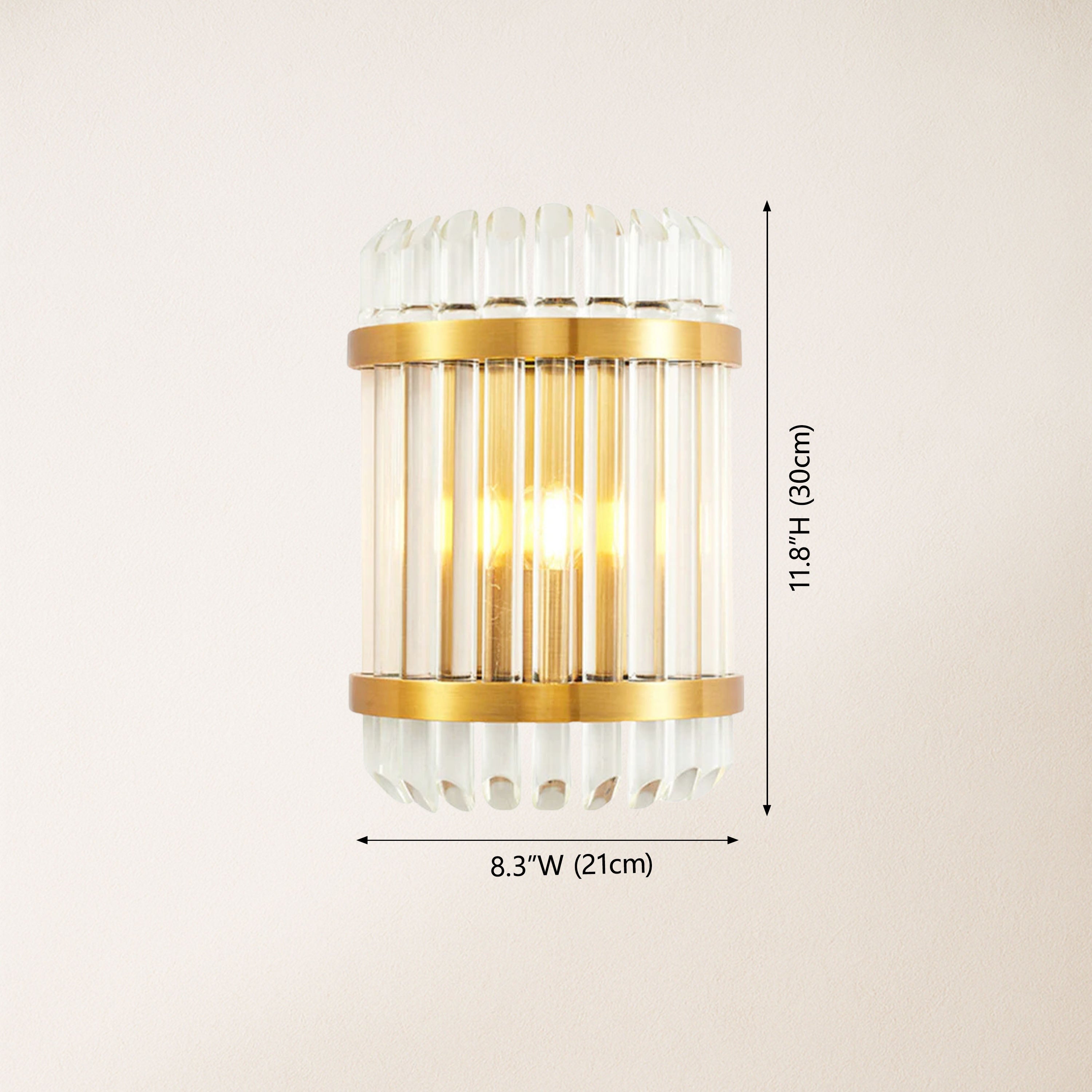 Oryana Crystal Icicle Wall Sconce 8.3"