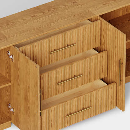 Holt Oak Modular Media Console (Set of 3)