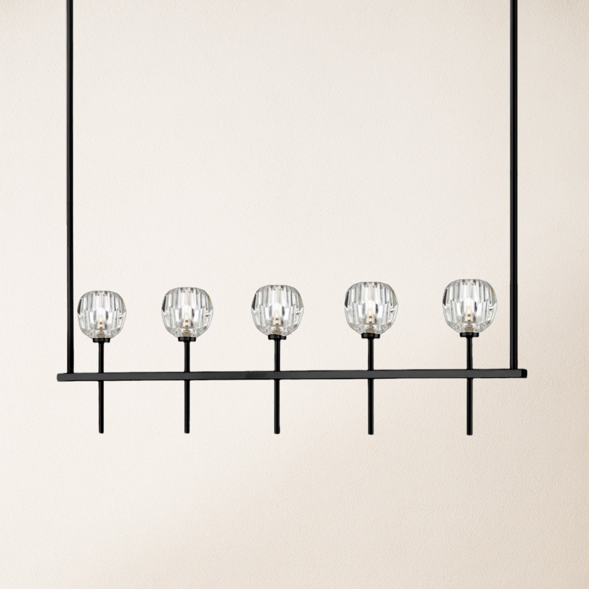 Parisian Crystal Linear Chandelier 117 cm L