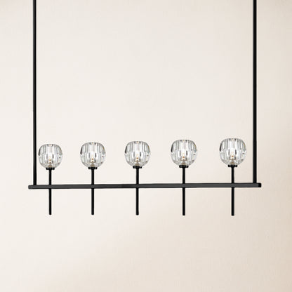 Parisian Crystal Linear Chandelier 117 cm L