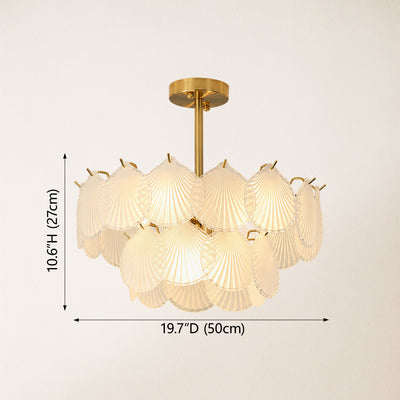 Marivelle Luxury Shell Glass Chandelier