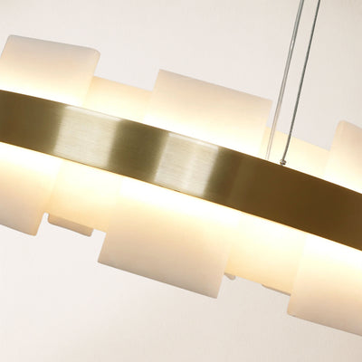 Calia Halo Alabaster Round Chandelier