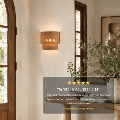 Cavana Rattan Wall Sconce