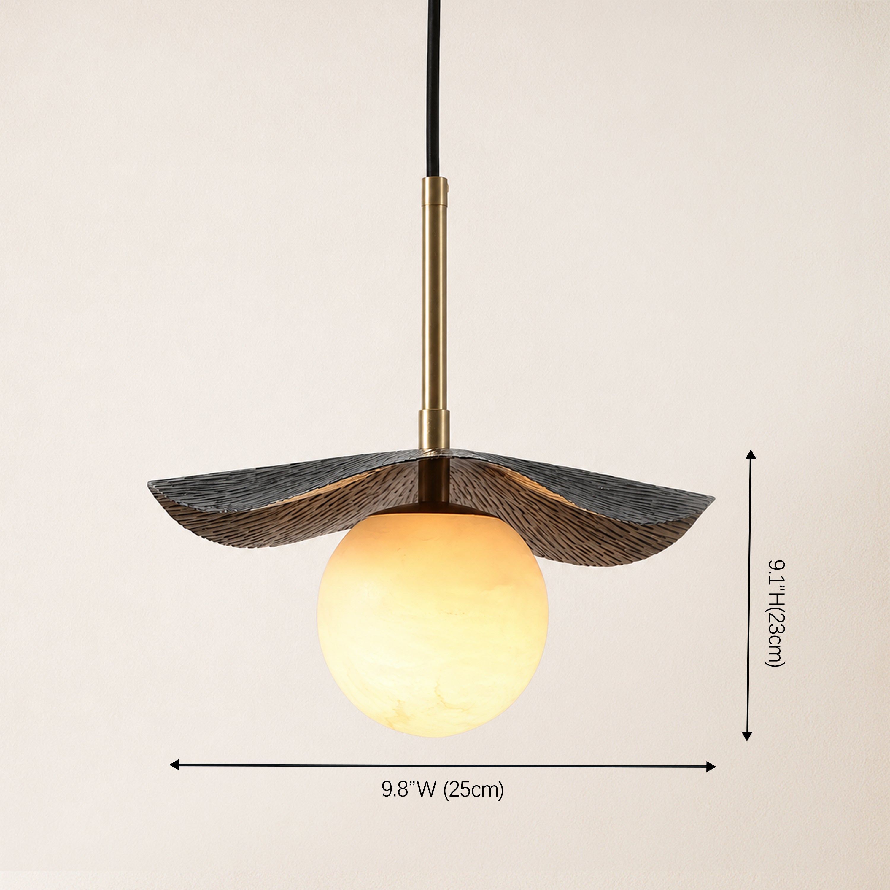 Ondine Alabaster Spherical Pendant Light