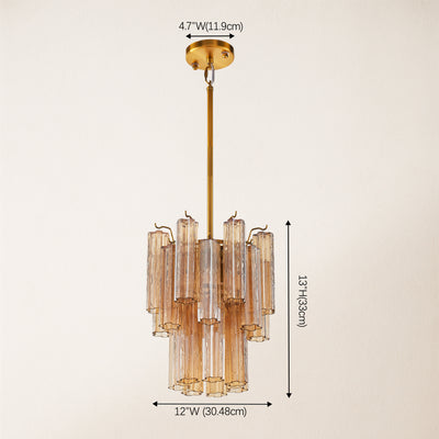 Dawel Glass Round Chandelier 12"D