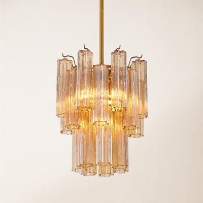 Dawel Glass Round Chandelier 12"D