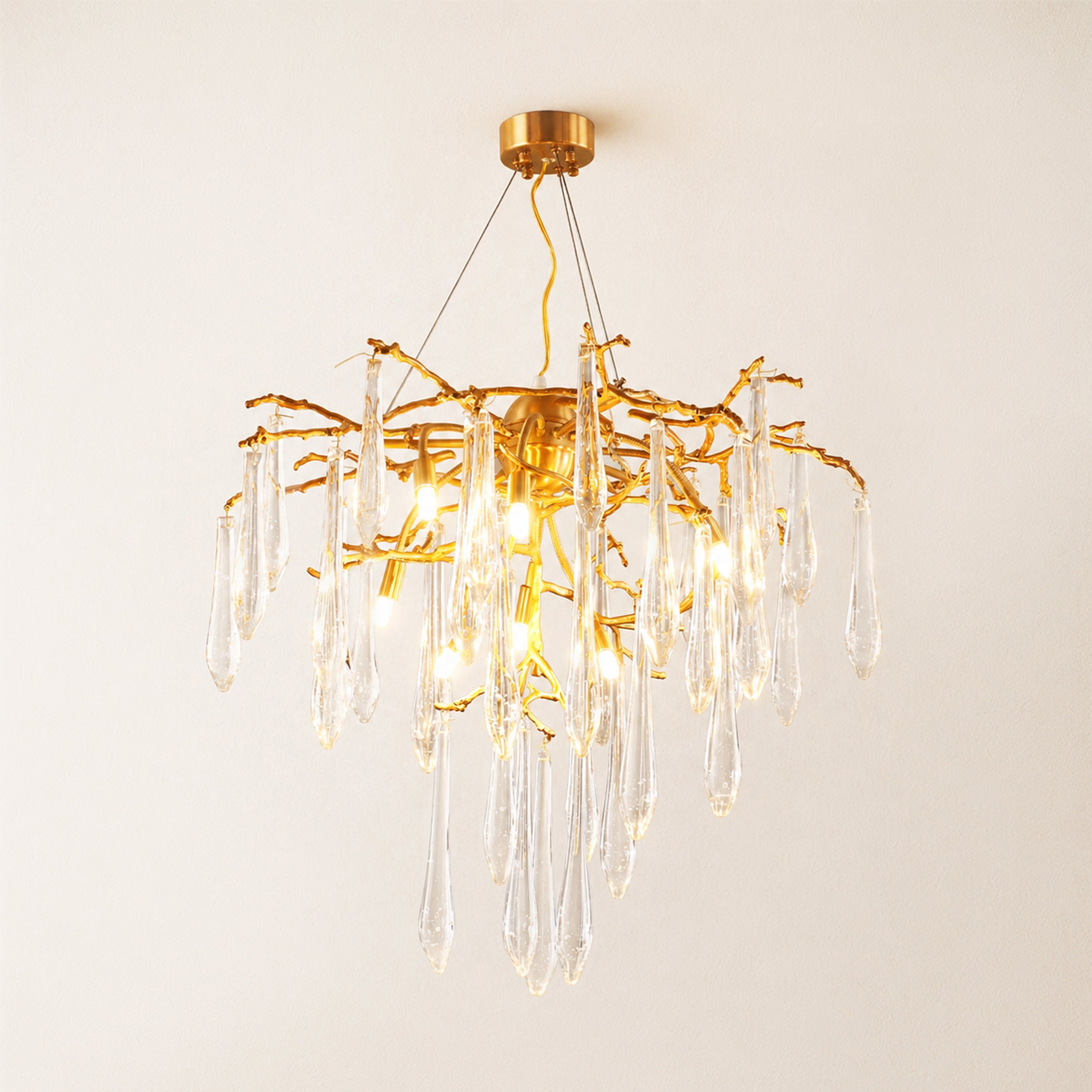 Aurevia Crystal Branch Round Chandelier