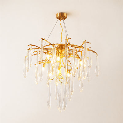 Aurevia Crystal Branch Round Chandelier