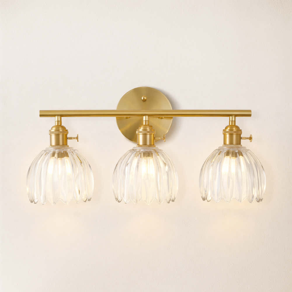 Orbixa Clear Glass 3-Lights Wall Sconce 47.7cm W
