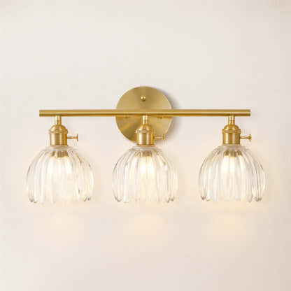 Orbixa Clear Glass 3-Lights Wall Sconce 47.7cm W