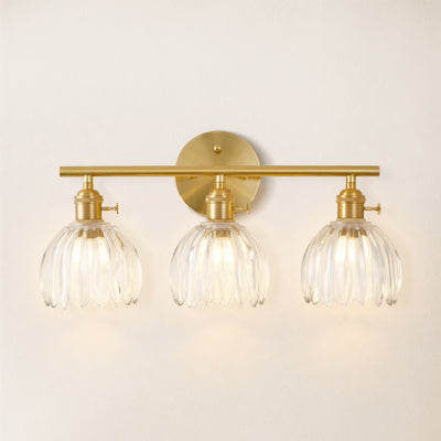 Orbixa Clear Glass 3-Lights Wall Sconce 47.7cm W