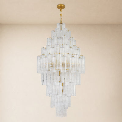 Lumeris Crystal Cascade Chandelier 36"D 