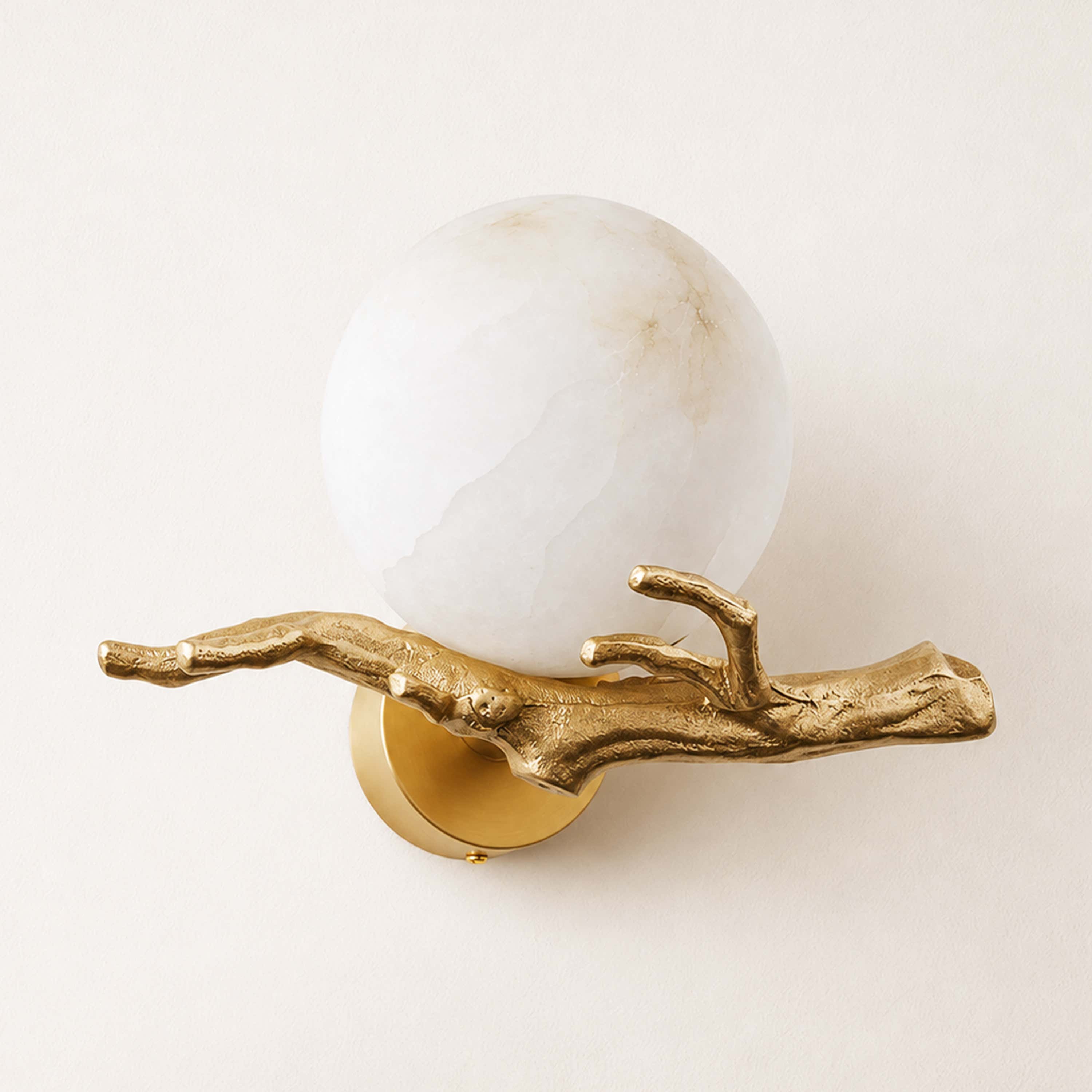 ArborLith Alabaster Round Wall Sconce