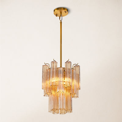 Dawel Glass Round Chandelier 12"D