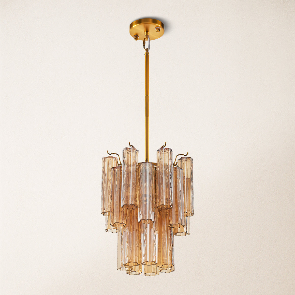 Dawel Glass Round Chandelier 12"D