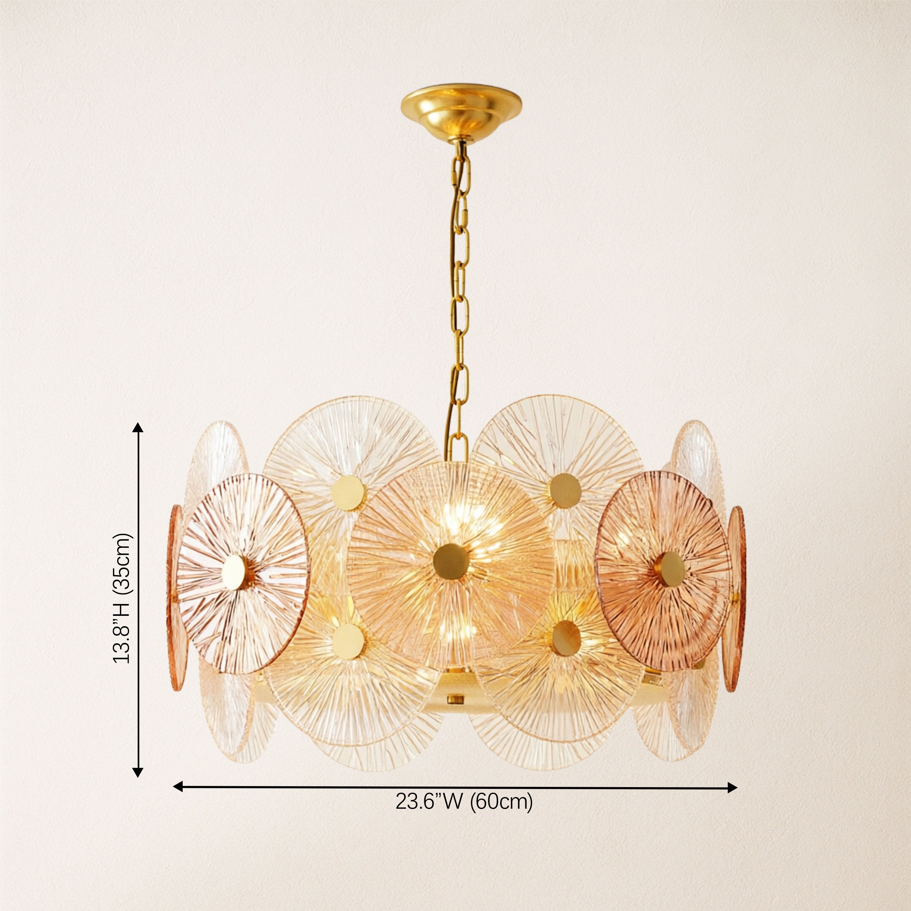 Axiora Glass Round Chandelier