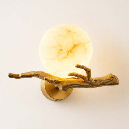 ArborLith Alabaster Round Wall Sconce